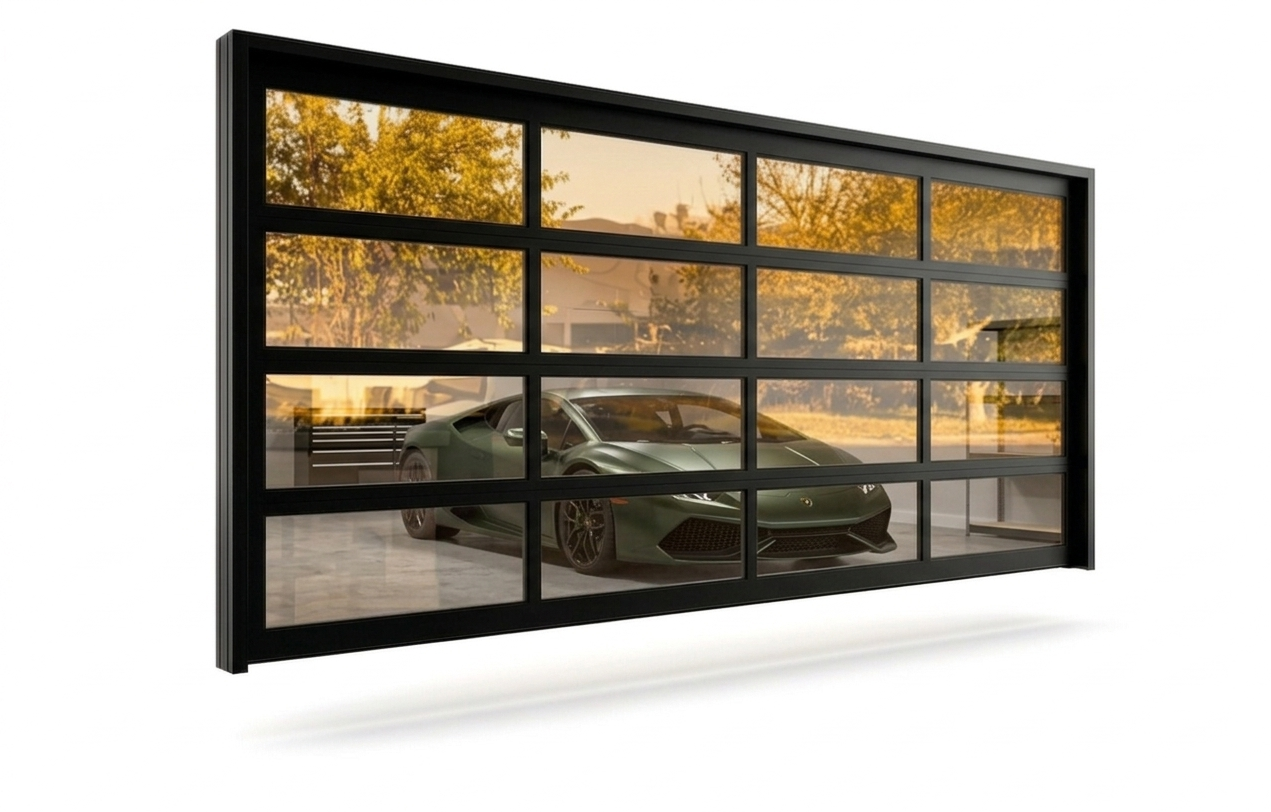 Aluminum glass garage door